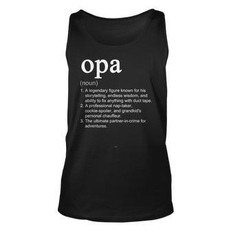 Opa Definition Funny Cool Unisex Tank Top | Mazezy UK