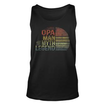 Opa Man Myth Legend Vintage Men Retro Classic Grandpa Tank Top | Mazezy