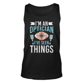 Optician Funny Ophthalmology Optometry Graphic Unisex Tank Top - Thegiftio UK