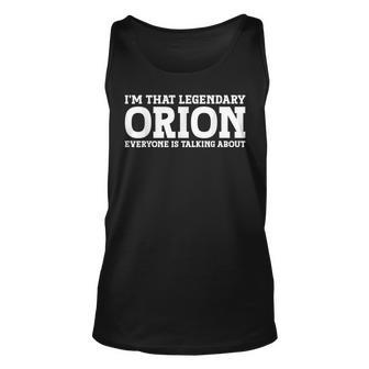 Orion Personal Name Funny Orion Unisex Tank Top | Mazezy