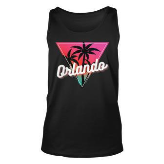 Orland Florida Vacation Trip Matching Group Palm Tree Unisex Tank Top | Mazezy