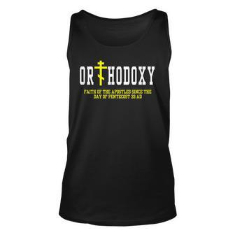 Orthodoxy Faith Of The Apostles Since The Day Of Pentecost Unisex Tank Top | Mazezy DE