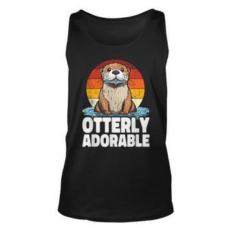 Otterly Adorable Cute Otter Unisex Tank Top | Mazezy