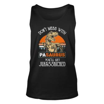 Pa Grandpa Gift Dont Mess With Pasaurus Unisex Tank Top - Seseable