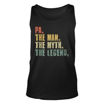 Pa Man Myth Legend For Dad Fathers Day Tank Top | Mazezy