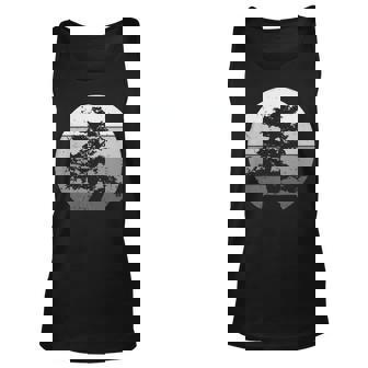 Pacific Ocean Beach Bonsai Tree Sun Retro Vintage Bonsai Tree Funny Gifts Unisex Tank Top | Mazezy