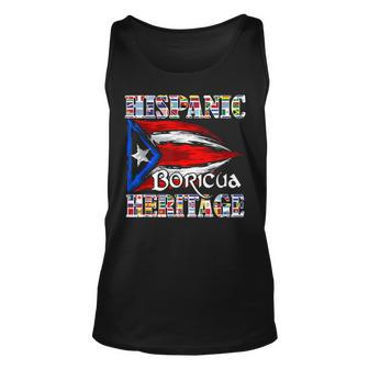 Hispanic Heritage Boricua Puerto Rican Flag Latin America Tank Top - Monsterry UK