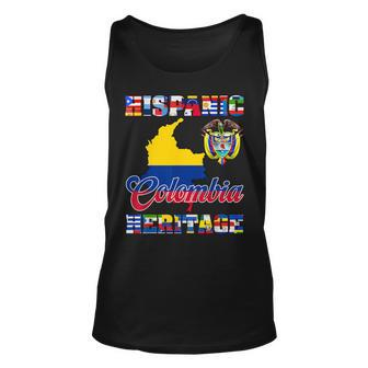 Hispanic Heritage Month Colombia Colombian Flag Pride Tank Top - Monsterry