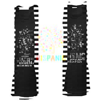 Hispanic Heritage Month Latino Countries Hand Flag Tree Root Tank Top | Mazezy