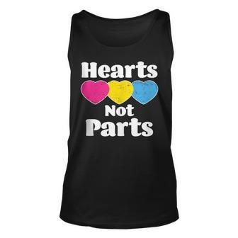 Pansexual Pride Heart Not Parts Lgbt Distressed Unisex Tank Top | Mazezy