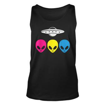 Pansexual Pride Subtle Pan Lgbtq Funny Aliens Outer Space Unisex Tank Top | Mazezy