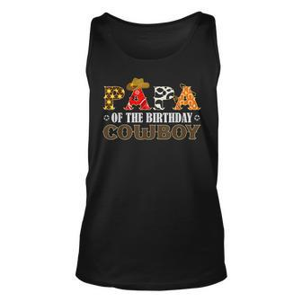 Papa 1St First Birthday Cowboy Western Rodeo Matching Family Tank Top - Seseable
