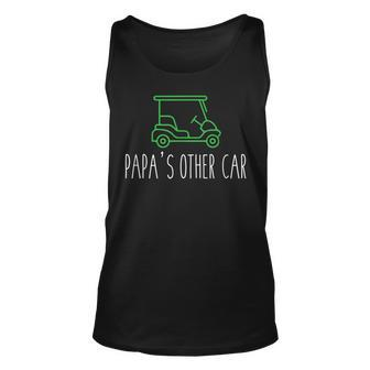 Mens Papa Grandpa Dad Golfing Fathers Day Golf Cart Tank Top | Mazezy
