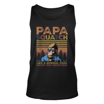 Papa Squatch Bigfoot Papa Fathers Day Yeti Sasquatch Tank Top | Mazezy