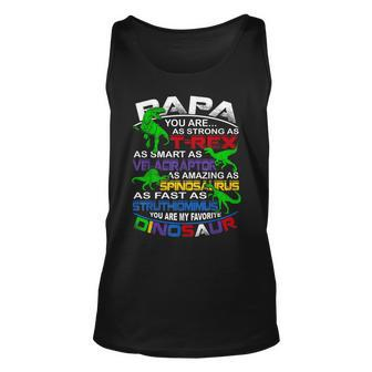 Papa You Are My Favorite Dinosaur For Fathers Day Unisex Tank Top | Mazezy CA