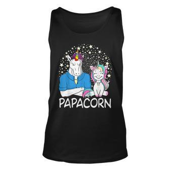 Papacorn Unicorn Dad And Baby Daddy Fathers Day Tank Top | Mazezy UK
