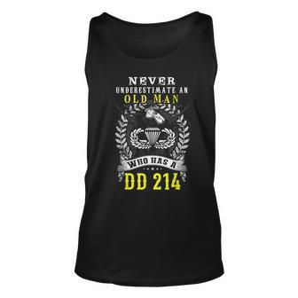 Paratrooper Never Underestimate An Old Man Dd 214 Old Man Tank Top | Mazezy
