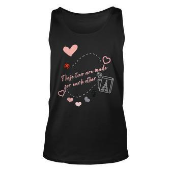Paris Cat These Two Are Made For Each Other Ladybug Unisex Tank Top | Mazezy