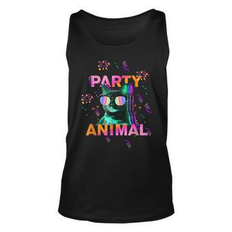 Party Cat Lover Party Animal Cool Cat Pet Lover Tank Top - Monsterry CA