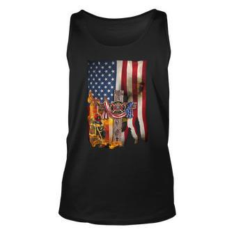 Patriot Day September 11 Firefighter God Bless Usa - Black Mug Unisex Tank Top - Monsterry DE