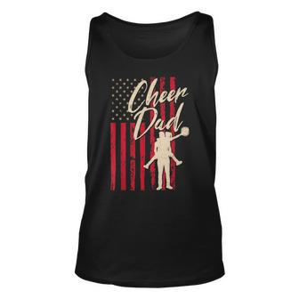 Patriotic American Flag Cheer Dad Fathers Day Coach Pride Tank Top | Mazezy UK