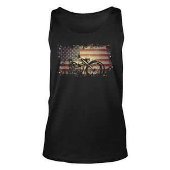 Patriotic American Flag Motorcycle Biker Unisex Tank Top | Mazezy