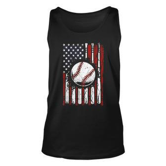 Patriotic Baseball 4Th Of July Usa American Flag Men Boy Kid Unisex Tank Top - Monsterry