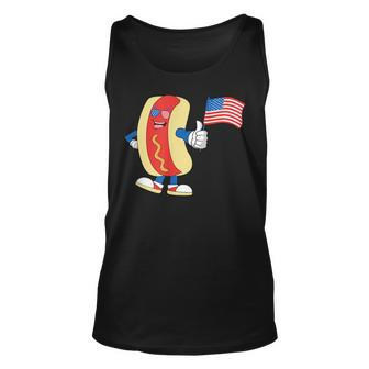 Patriotic Hot Dog American Flag Usa 4Th Of July Fourth Patriotic Tank Top | Mazezy