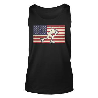 Patriotic Roller Skating 4Th Of July American Flag Patriotic Tank Top | Mazezy