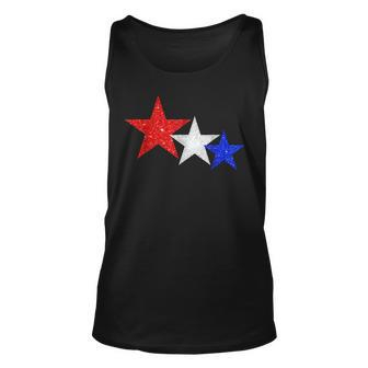 Patriotic Stars Sparkle Red White Blue American 4Th Of July Tank Top | Mazezy