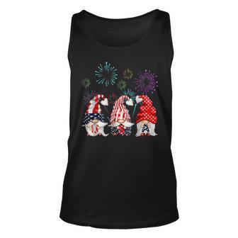 Patriotic Three Gnomes Firework Independence Day 4Th Of July Tank Top | Mazezy