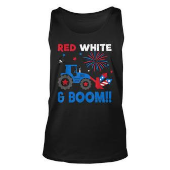 Patriotic Tractor Farm 4Th Of July Boy Kids Toddlers Unisex Tank Top | Mazezy