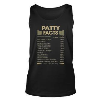 Patty Name Gift Patty Facts Unisex Tank Top - Seseable