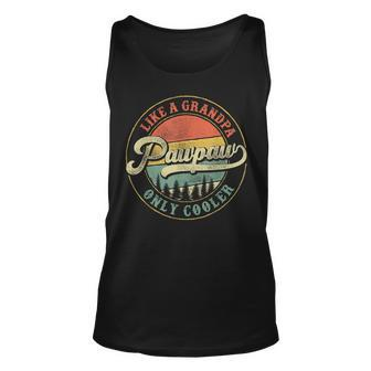 Pawpaw Like A Grandpa Only Cooler Vintage Retro Pawpaw Dad Tank Top | Mazezy
