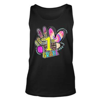 Peace Out First Grade Last Day Of School Kids End Of School Tank Top | Mazezy