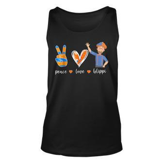 Peace Love Blippis Funny Lover For Men Woman Kids Unisex Tank Top | Mazezy