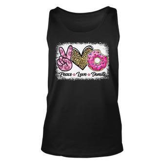 Peace Love Donuts Day Chocolate Food Doughnut Girls Boys Unisex Tank Top - Seseable