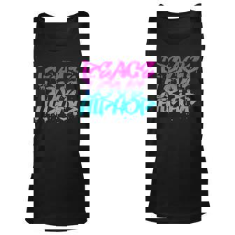 Peace Love Hip Hop Graffiti Retro Rap Music Unisex Tank Top | Seseable UK