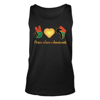 Peace Love Junenth Pride Black Girl And King Pride Month Tank Top | Mazezy DE