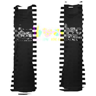 Peace Love King Cake Mardi Gras Festival Party King Tank Top | Mazezy
