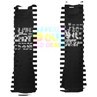Peace Out 3Rd Grade Graduate Tie Dye Last Day Of School Unisex Tank Top | Mazezy
