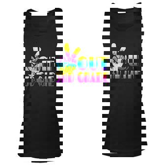 Peace Out 3Rd Grade Last Day Of School Graduation Tie Dye Unisex Tank Top | Mazezy