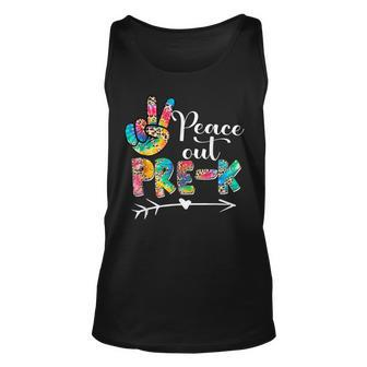 Peace Out Prek Last Day Of School Summer Beach Tie Dye Unisex Tank Top | Mazezy