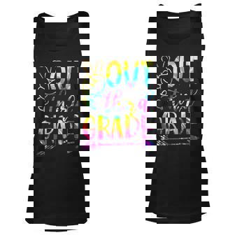 Peace Out Third Grade Tie Dye Graduation Last Day Of School Unisex Tank Top | Mazezy