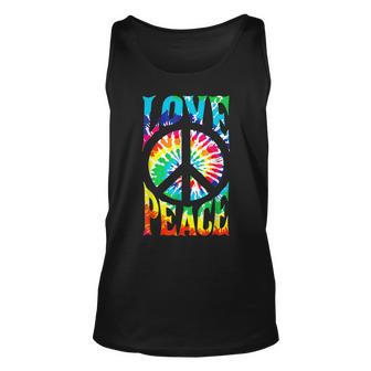 Peace Sign Love T 60S 70S Tie Die Hippie Costume Tank Top - Monsterry AU