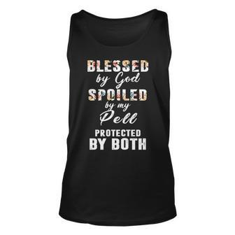 Pell Name Gift Blessed By God Spoiled By My Pell V2 Unisex Tank Top - Seseable