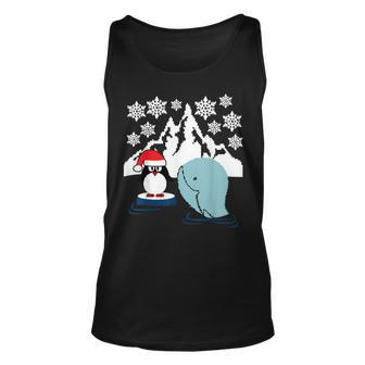 Penguin & Whale Ugly Christmas Sweater Tank Top - Monsterry DE