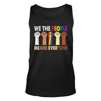 We The People Means Everyone Retro Lgbt Blm Gay Pride Tank Top | Mazezy