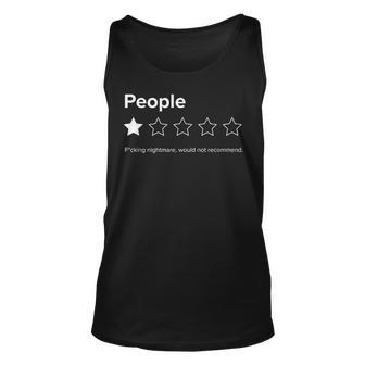 People One Star F-Cking Nightmare Would Not Recommend Tank Top - Monsterry