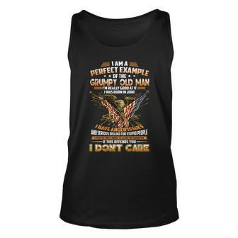 Im A Perfect Example The Grumpy Old Man Was Born In June Tank Top | Mazezy